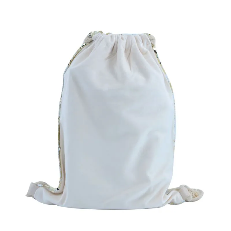 Gold Sequin drawstring bag - 34 x 45 cm