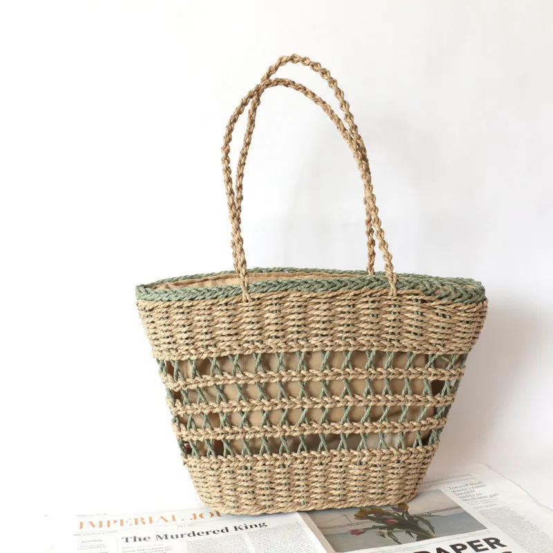 Hollow Out Vegetable Basket Vacation Casual Handbag
