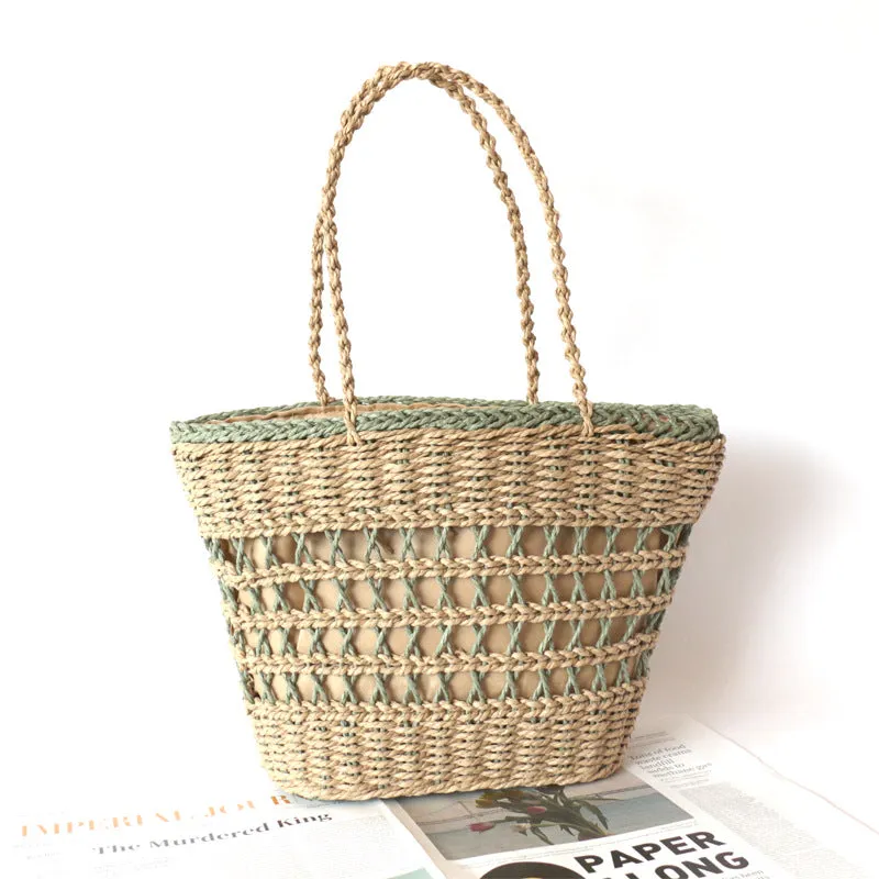 Hollow Out Vegetable Basket Vacation Casual Handbag