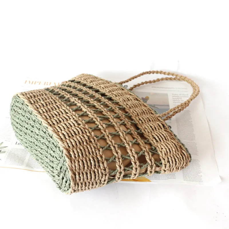 Hollow Out Vegetable Basket Vacation Casual Handbag