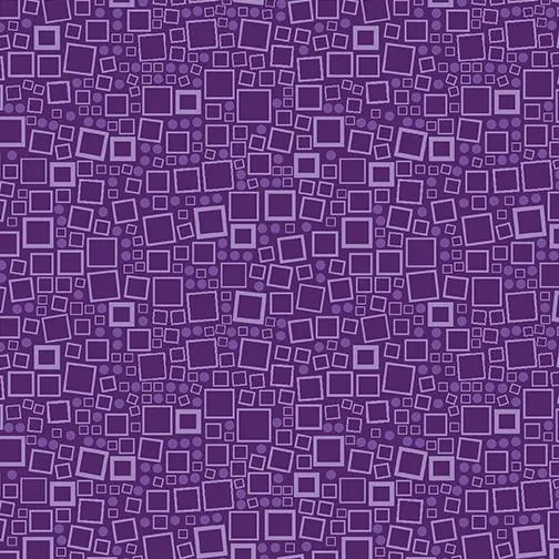 Hooked Fish-Squares and Dots Medium Grape