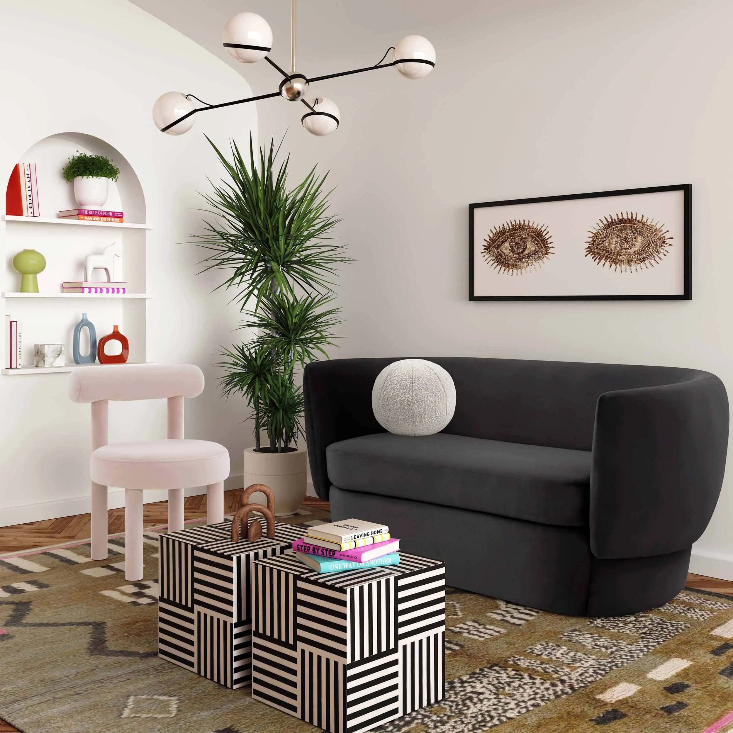 Isabella Loveseat, Black