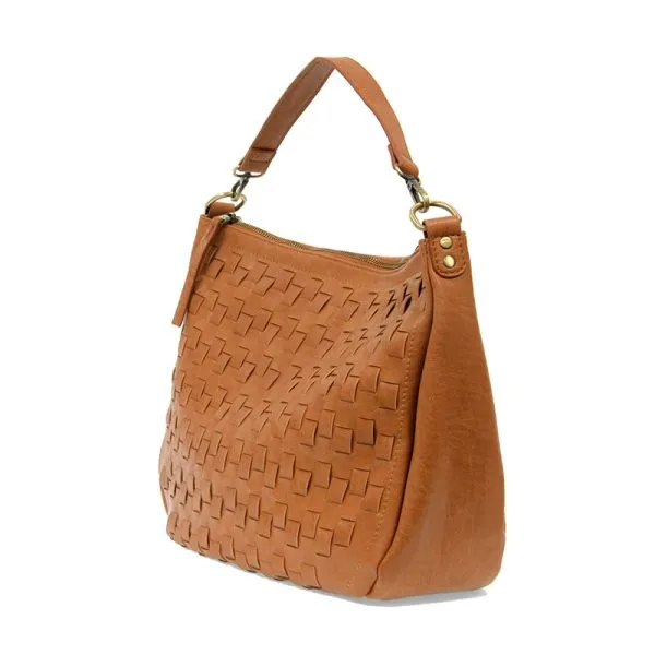 Kali Woven Slouchy Hobo Bag - L8146-64  -  Women's  COGNAC
