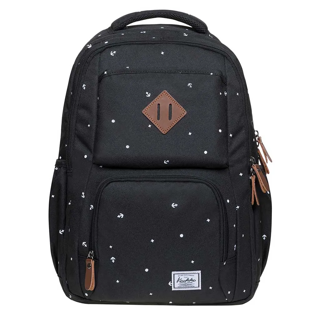 KAUKKO Backpack for School, K8008-1 ( Black / 18.9L )