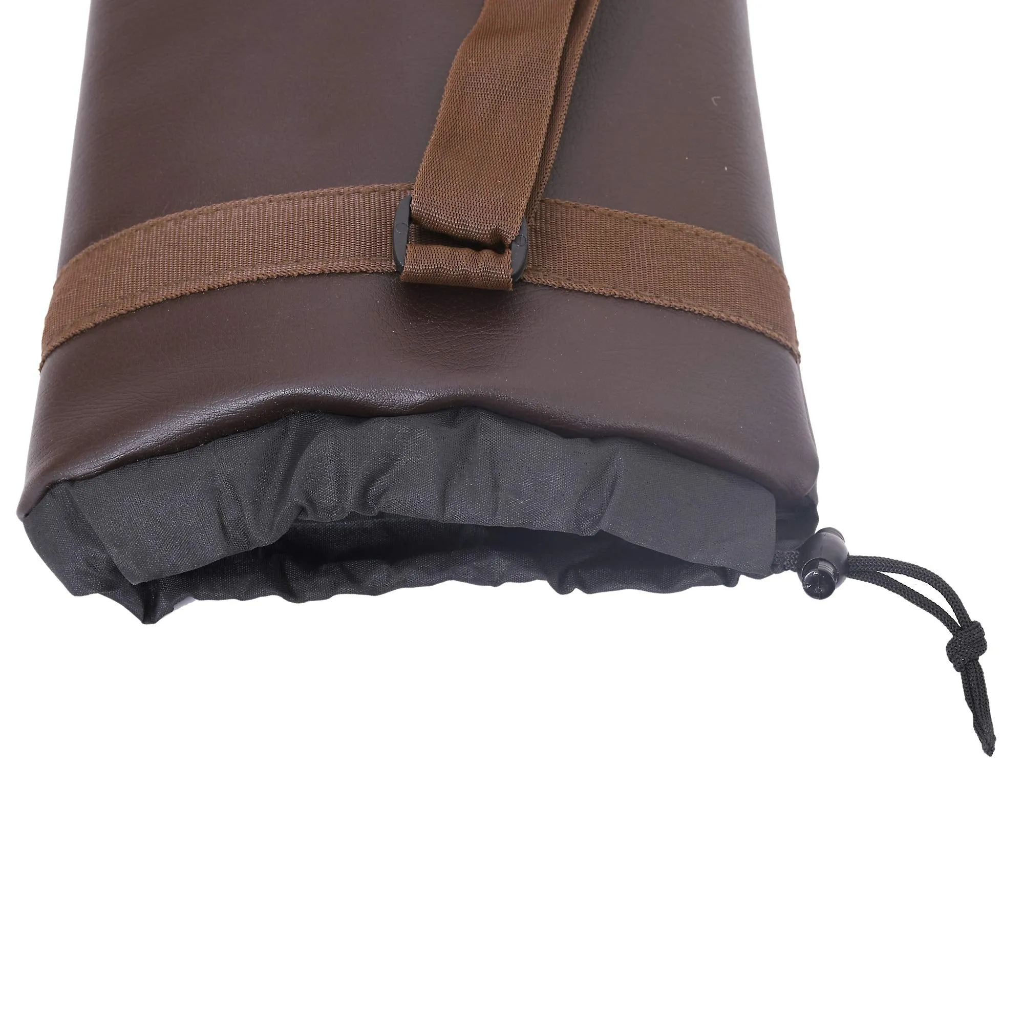 Kuber Industries Leather Insulated Round Water Bottle Cover/Bag,2.5 Litre (Brown)-KUBMART11191