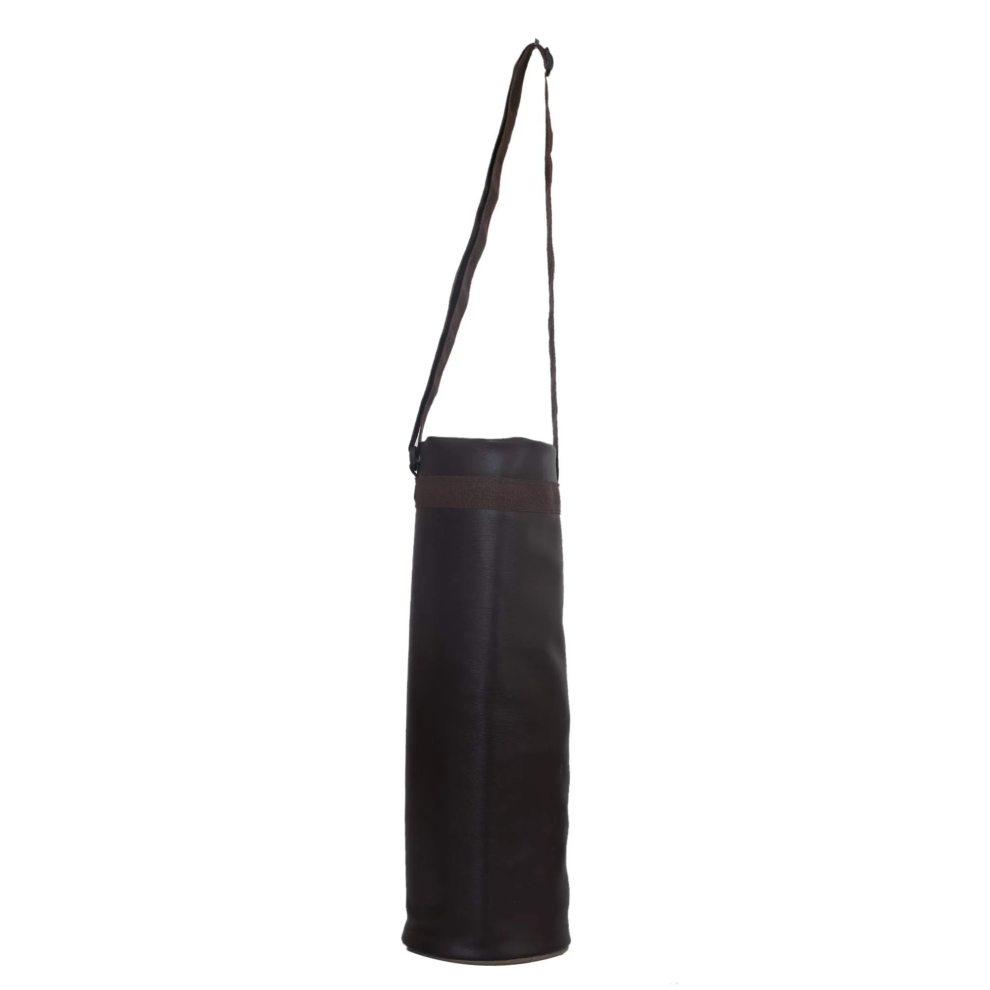 Kuber Industries Leather Insulated Round Water Bottle Cover/Bag,2.5 Litre (Brown)-KUBMART11191