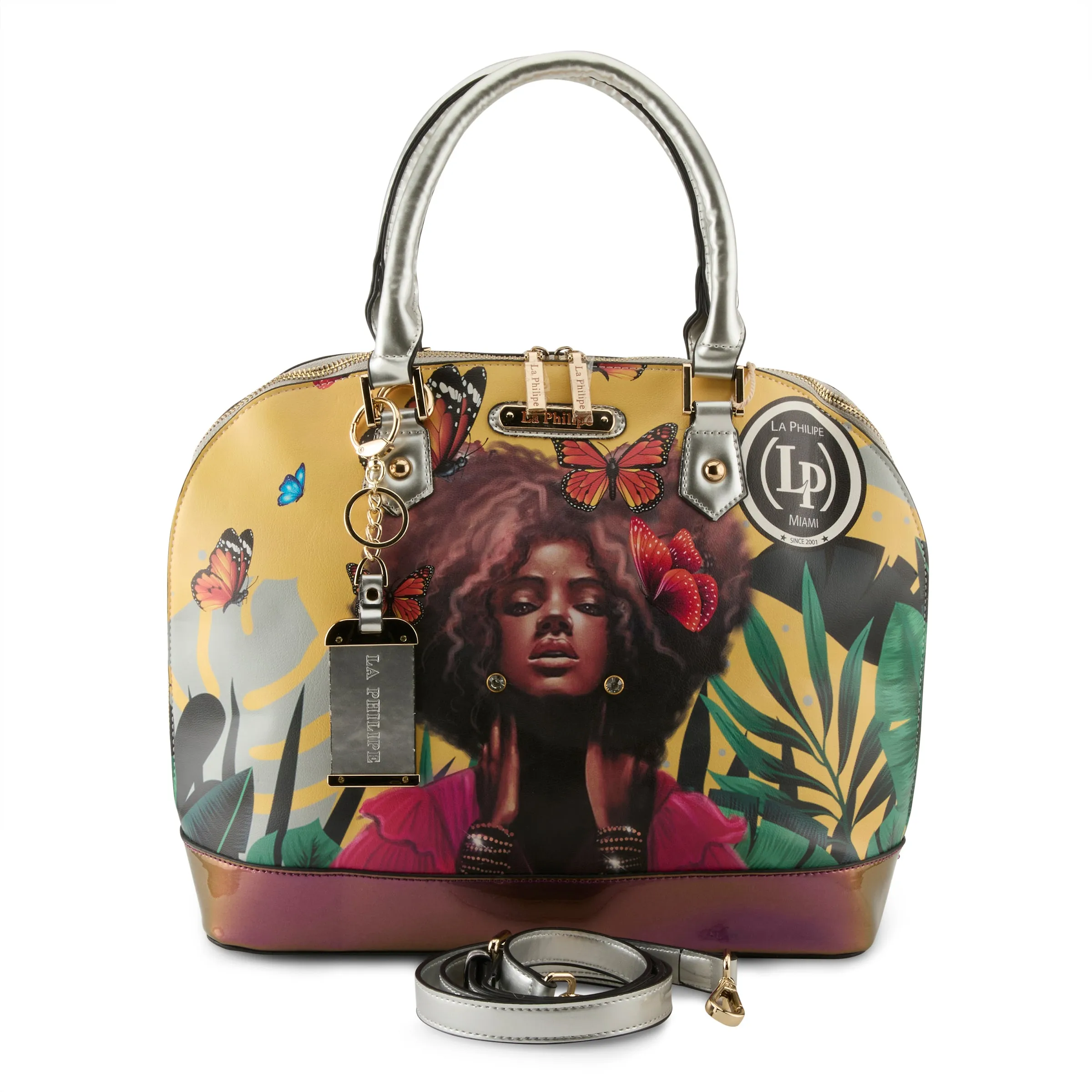 LA PHILIPE LP1027-12 BUTTERFLY FLY HANDBAG-OVAL