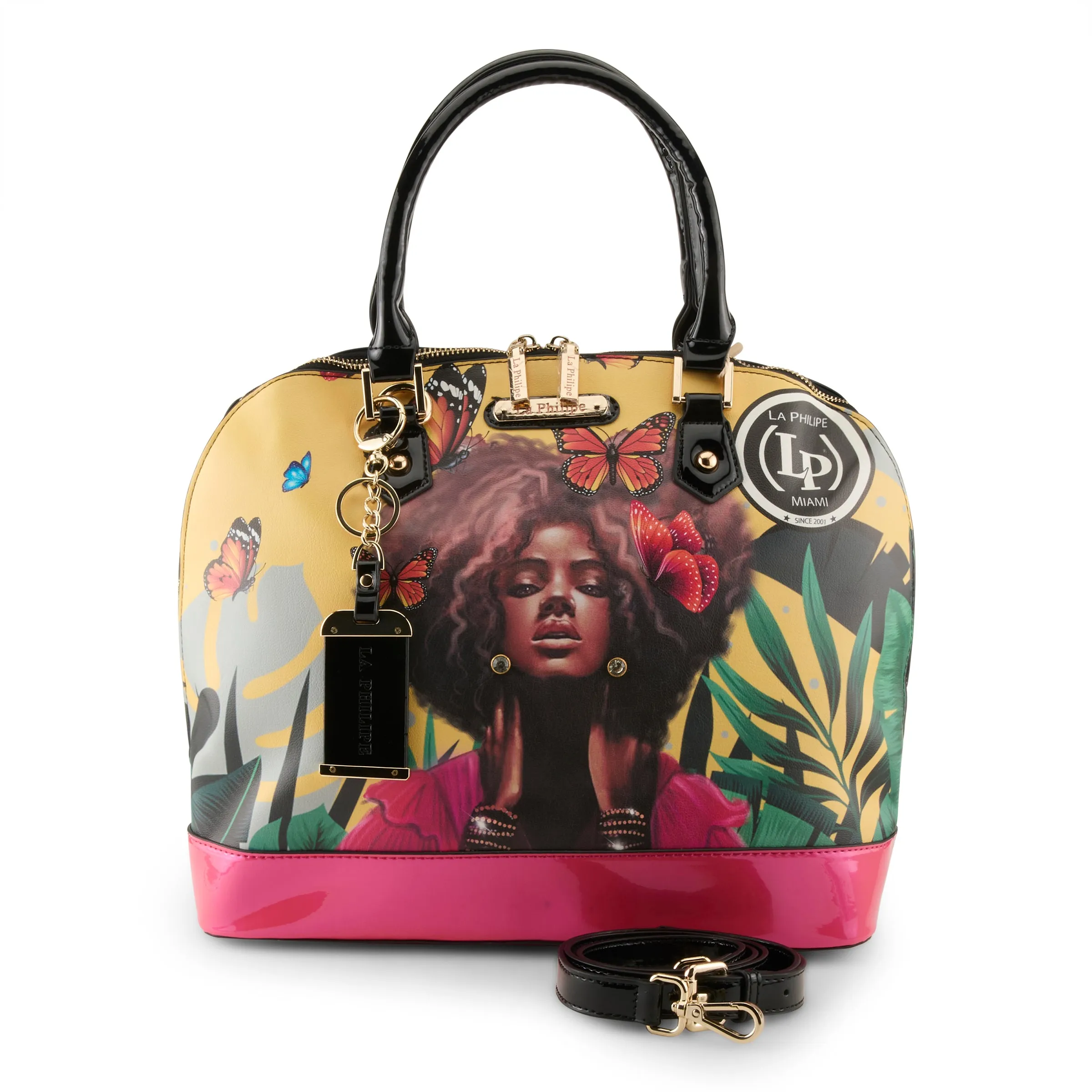 LA PHILIPE LP1027-12 BUTTERFLY FLY HANDBAG-OVAL