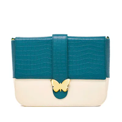 Leather Bag Multicolor Cognac, Forest, Beige