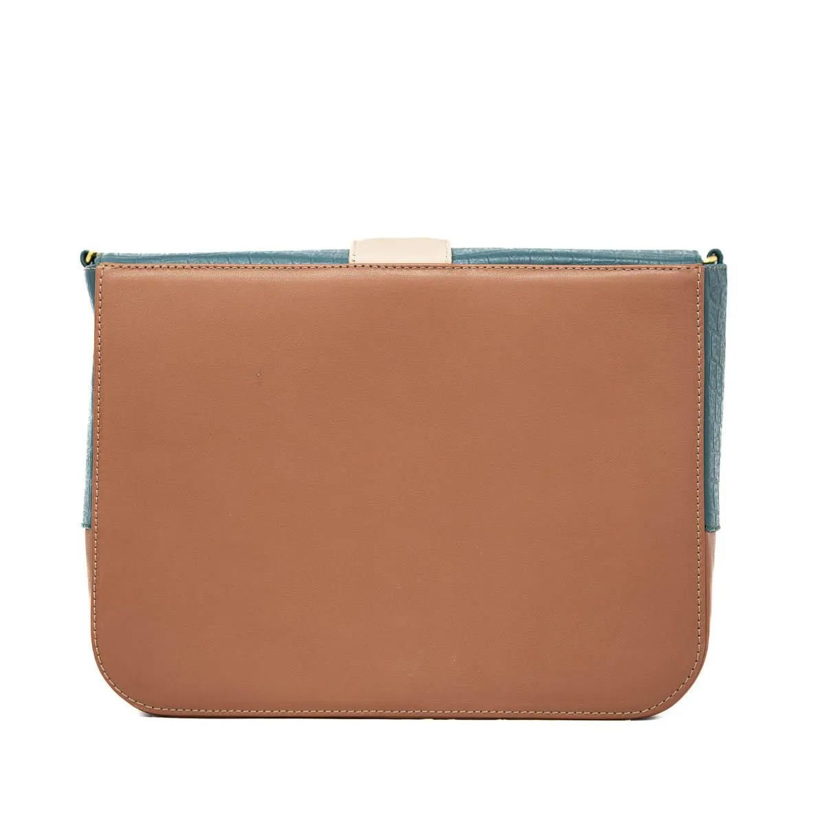 Leather Bag Multicolor Cognac, Forest, Beige