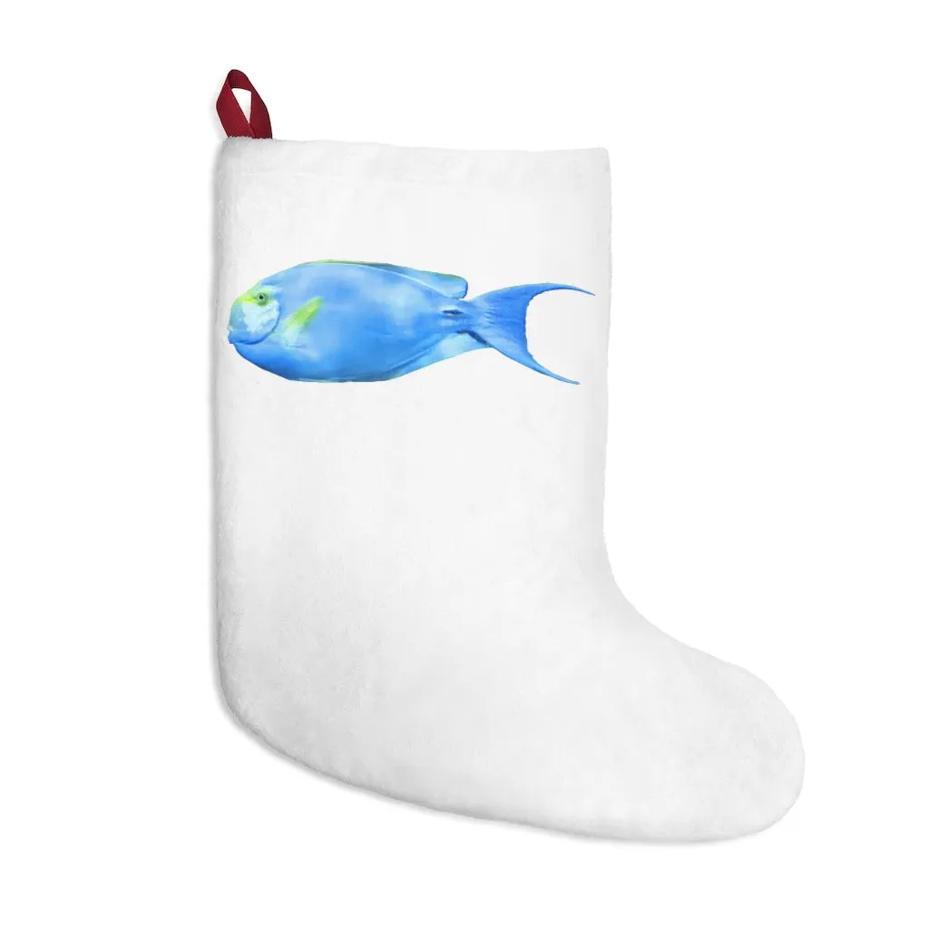 Light Blue and Yellow Fish Christmas Stockings