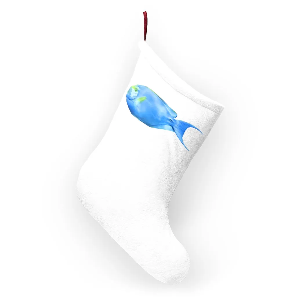 Light Blue and Yellow Fish Christmas Stockings