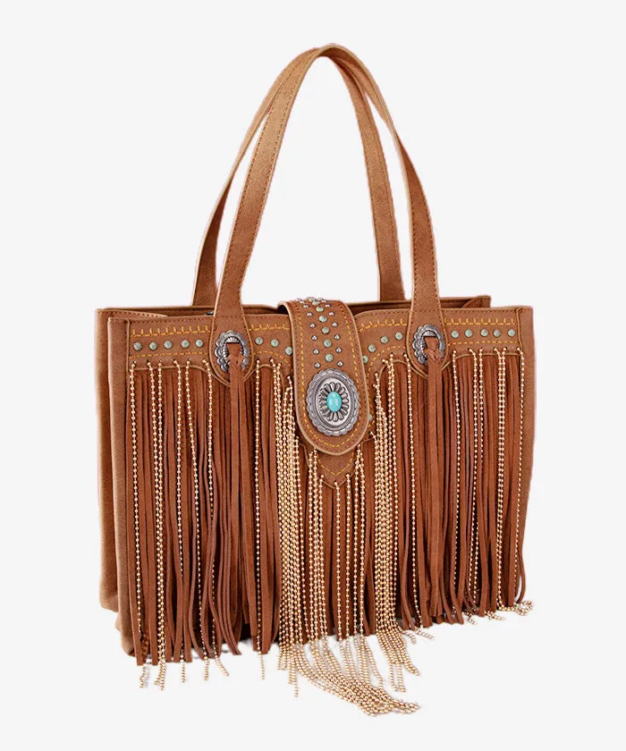 Montana West Concho Fringe Concealed Carry Tote
