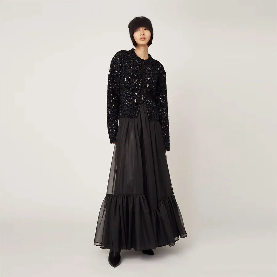 【MURRAL/ミューラル】<br>Spacious sheer wrap skirt <br>242-0901