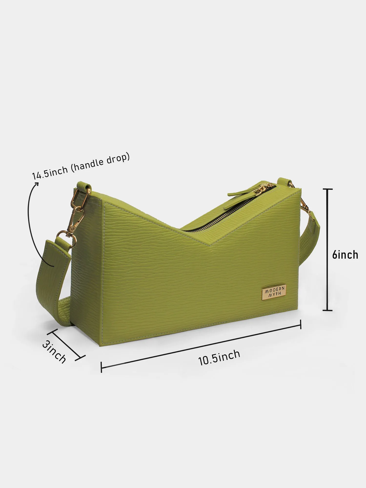 MUSE Lime Green Ribbed Box Shaped Shoulder Bag | Modern Myth