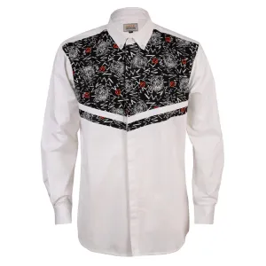 Obeezi Exquisite  Patterned Designed White Shirt