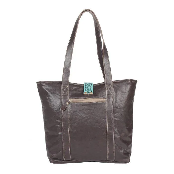 Ocean Current Leather And Hairon Handbag