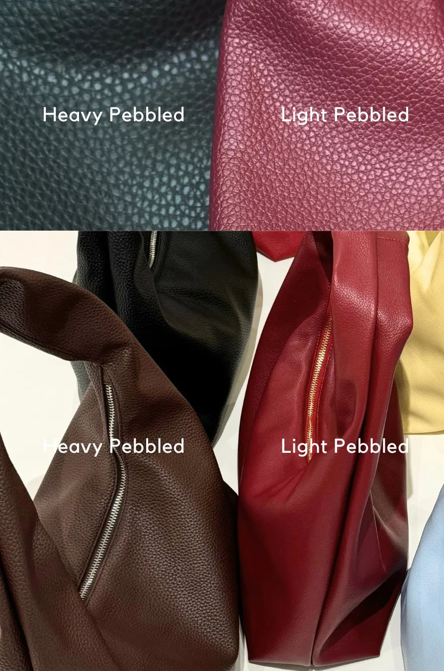 [ON HAND] Large Hobo Bag in Pear (Light Pebbled)