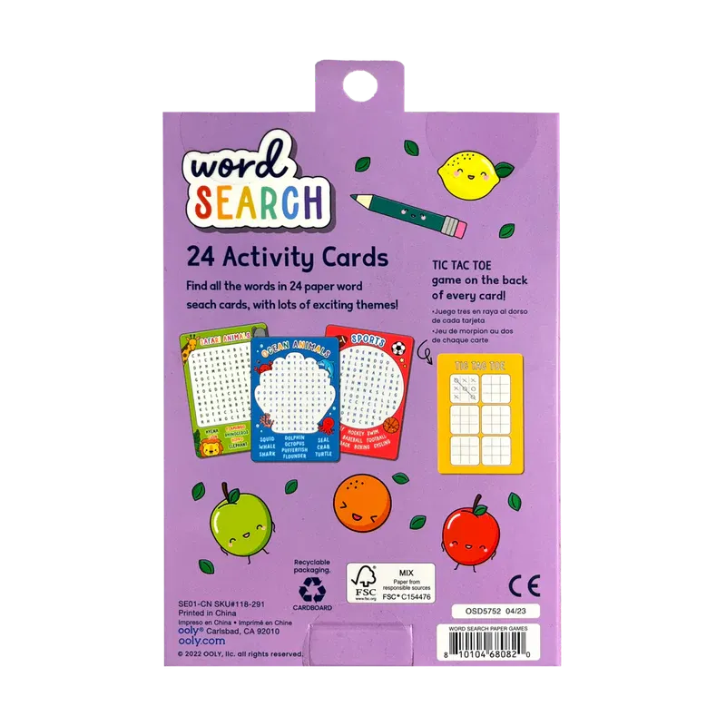 Ooly Word Search Activity Cards