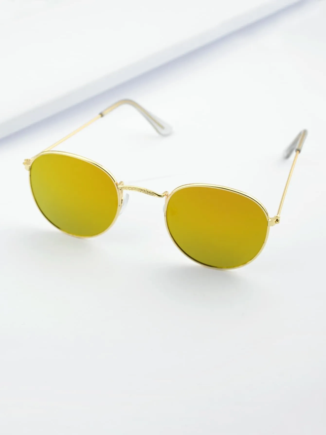 Orange Round Oversized Sunglasses