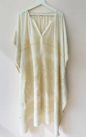 Peach and Natural Dhaka Caftan