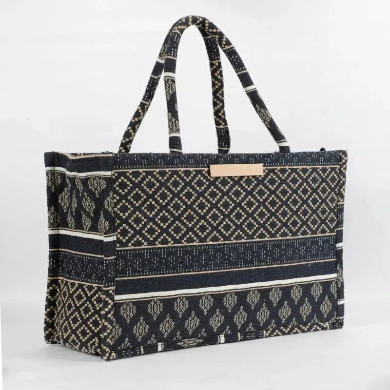 Polyester Cotton Printed Handbag | 14 X 5 X 11 inch | Multiple Design