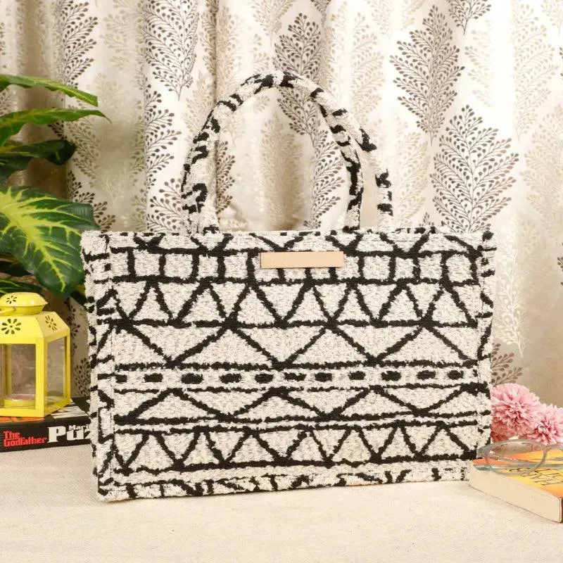 Polyester Cotton Printed Handbag | 14 X 5 X 11 inch | Multiple Design