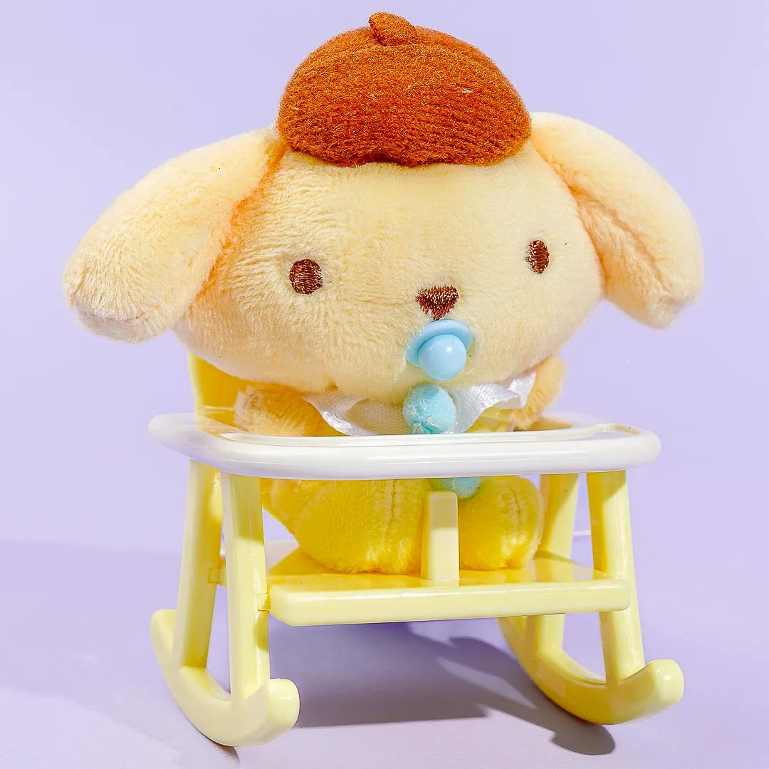 Pompompurin Baby Plushie Charm With Rocking Chair