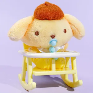 Pompompurin Baby Plushie Charm With Rocking Chair