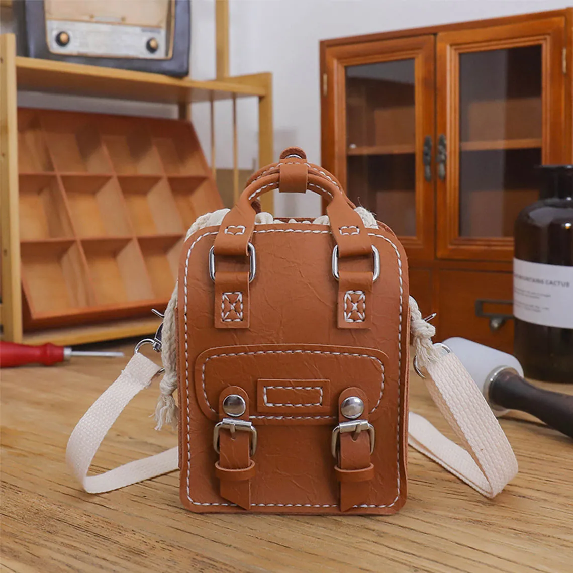 POPSEWING® Vegan Leather Mini Crossbody Messenger Bag DIY Kit