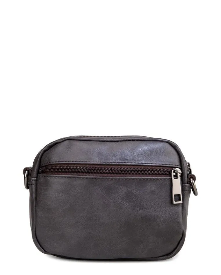 Pu Flight Mini Crossbody Bag - Brown