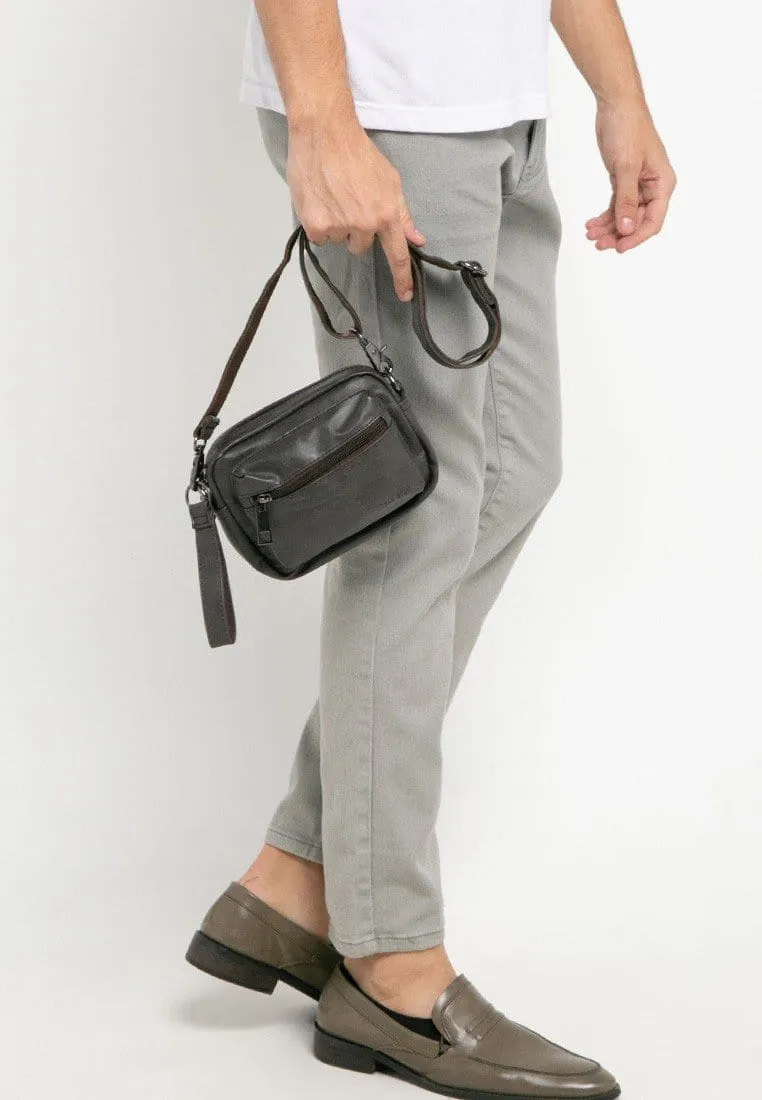 Pu Flight Mini Crossbody Bag - Brown