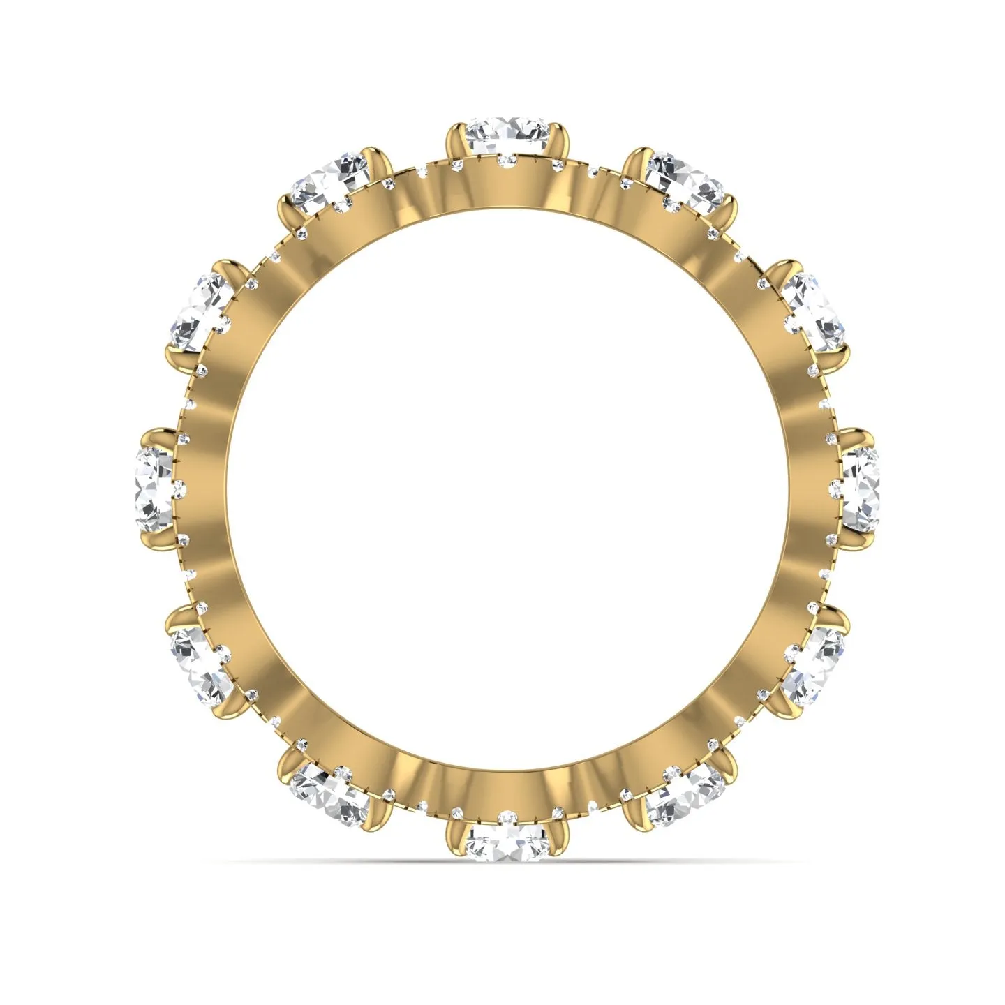 Round Exquisite Diamond Wedding Band