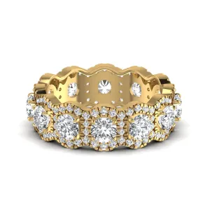 Round Exquisite Diamond Wedding Band