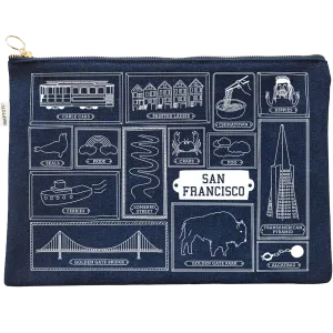 San Francisco Flat Zip Pouch