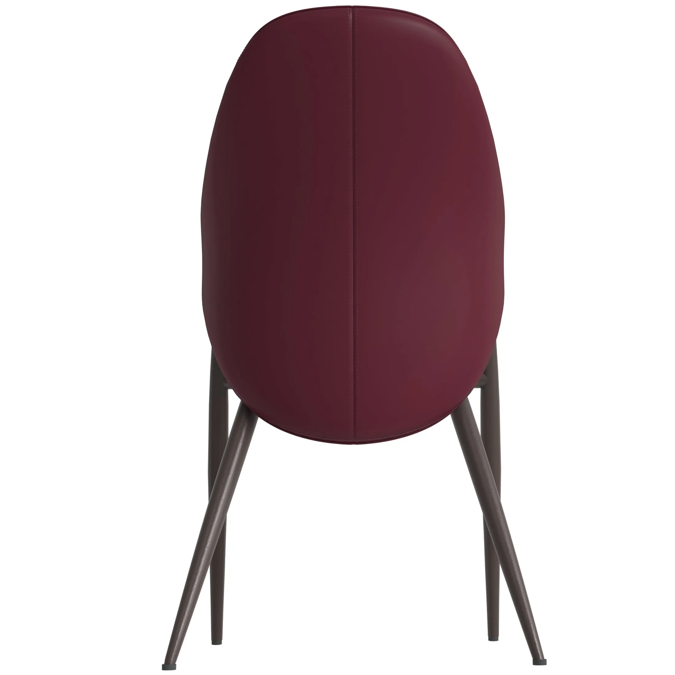 Sante Upholstered PU Leather Dining Chair with Iron Legs Set of 2
