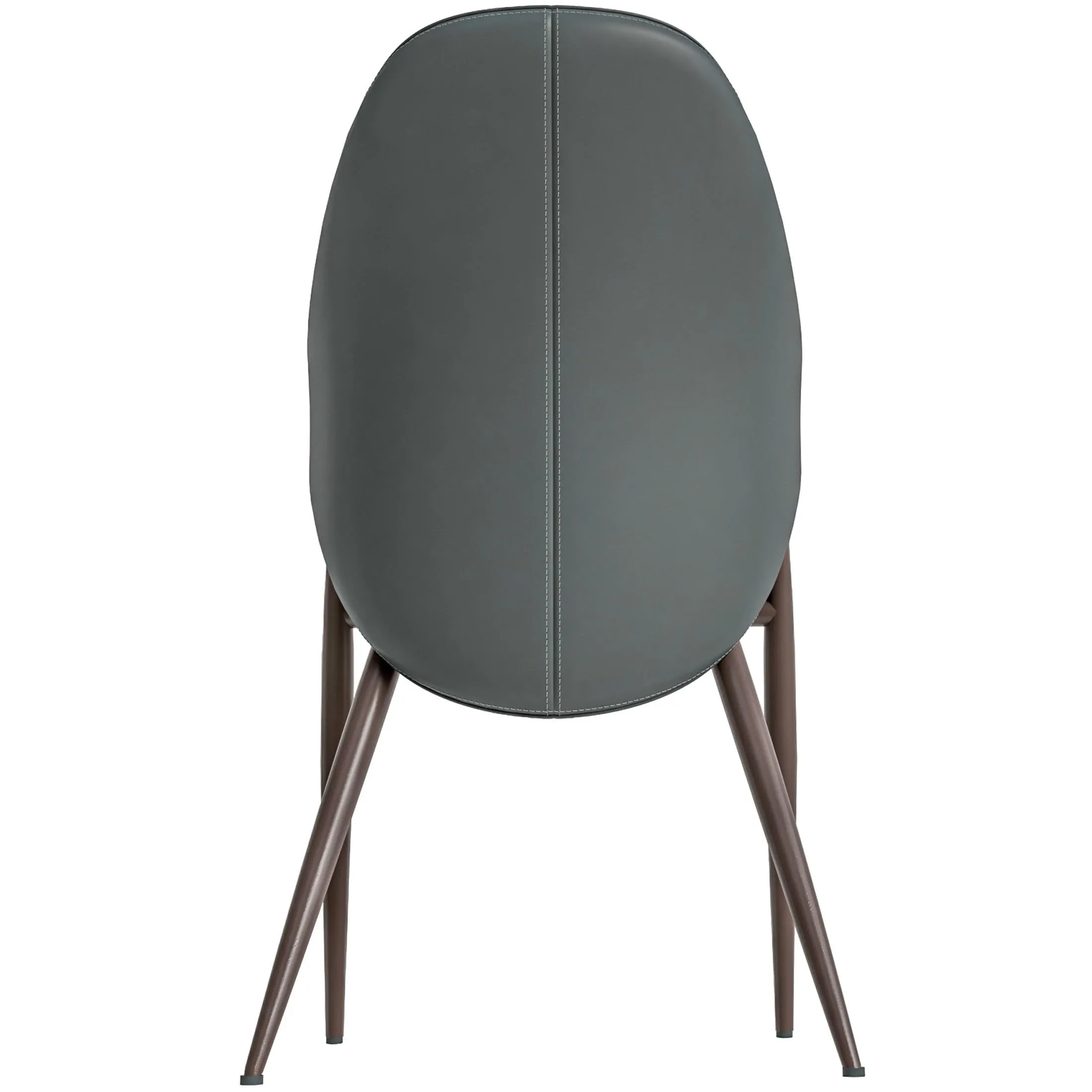 Sante Upholstered PU Leather Dining Chair with Iron Legs Set of 2