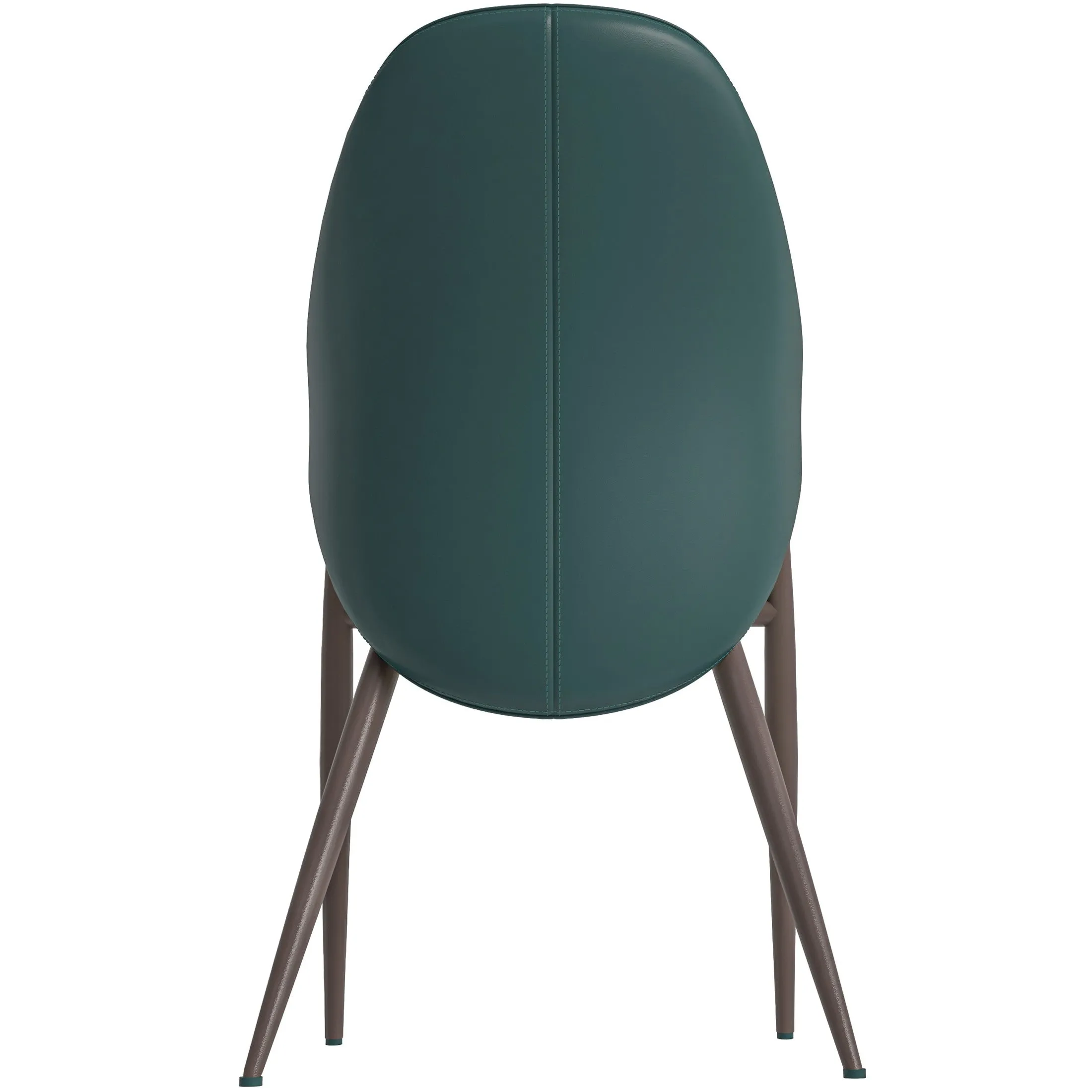 Sante Upholstered PU Leather Dining Chair with Iron Legs Set of 2