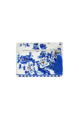 SMALL CANVAS CLUTCH RING OF ROSES