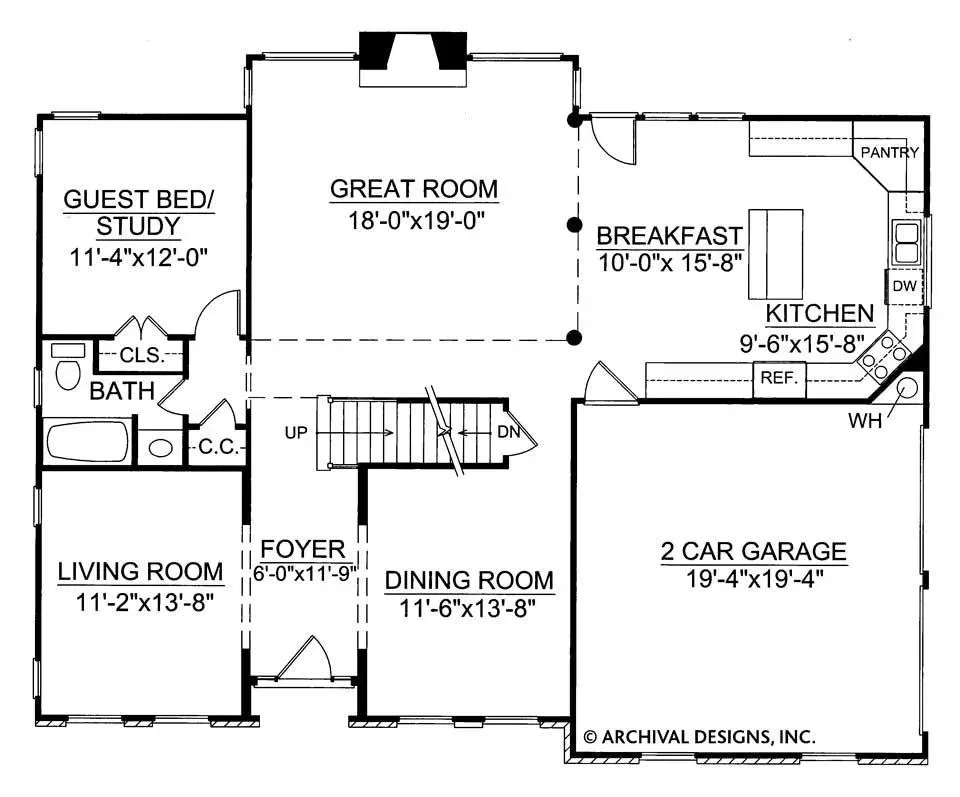Spacious 5-Bedroom, 4-Bath Home Plan with Walkout Basement