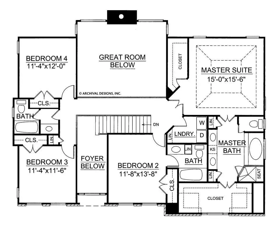Spacious 5-Bedroom, 4-Bath Home Plan with Walkout Basement