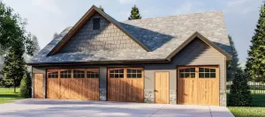 Spacious Garage Plan with Upper Living Area