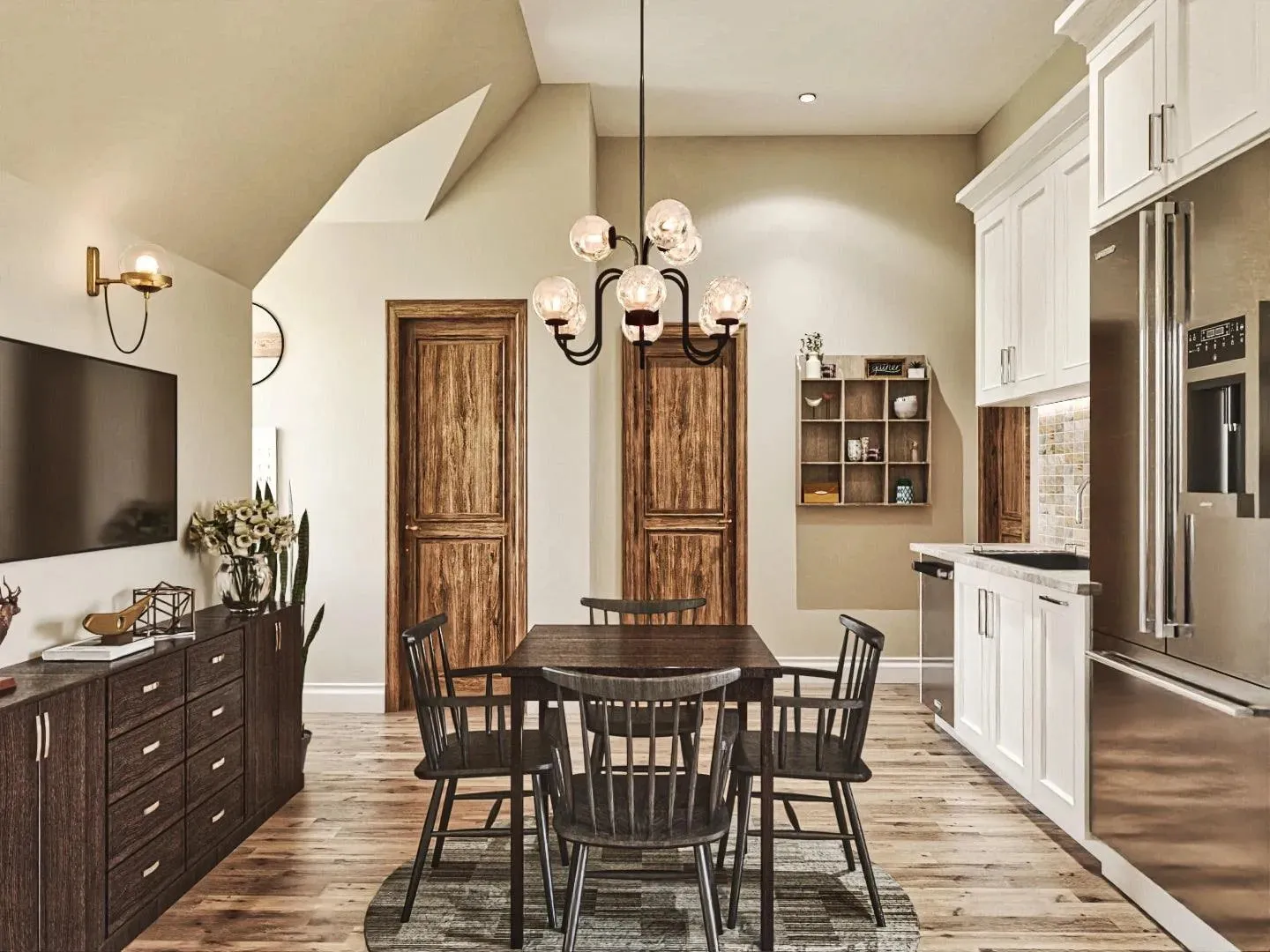 Spacious Garage with Ample Storage and Modern Design