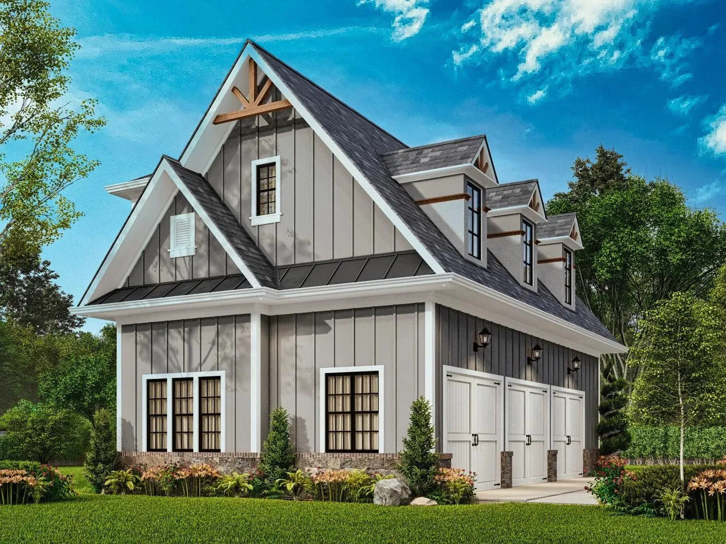 Spacious Garage with Ample Storage and Modern Design