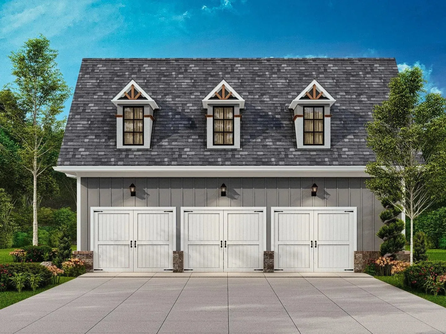 Spacious Garage with Ample Storage and Modern Design