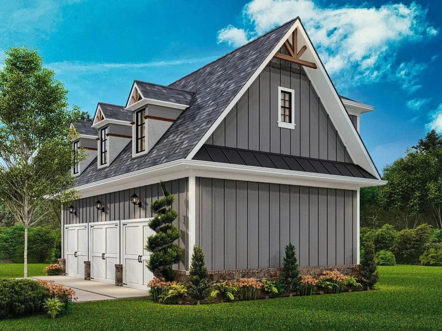 Spacious Garage with Ample Storage and Modern Design