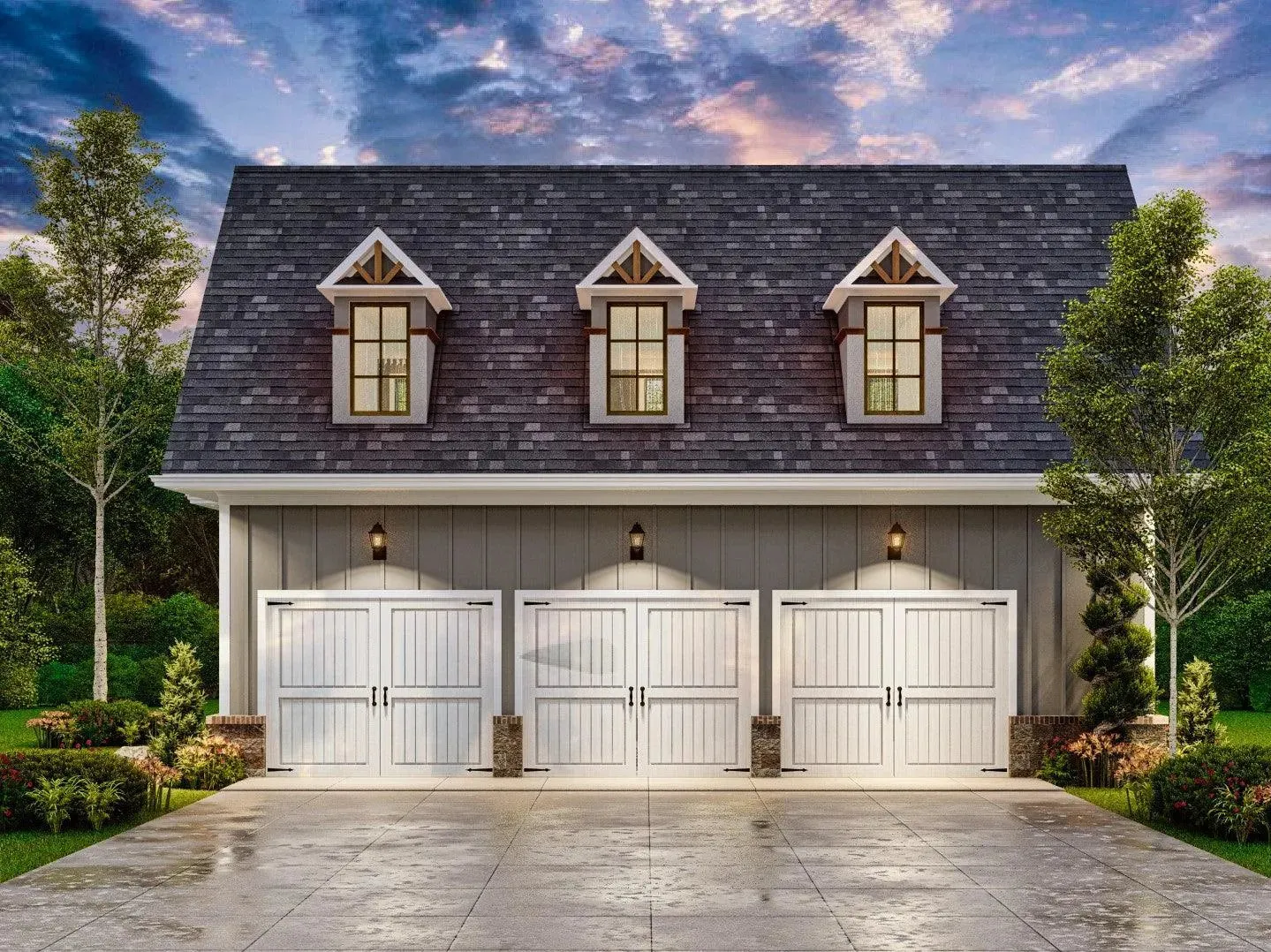 Spacious Garage with Ample Storage and Modern Design