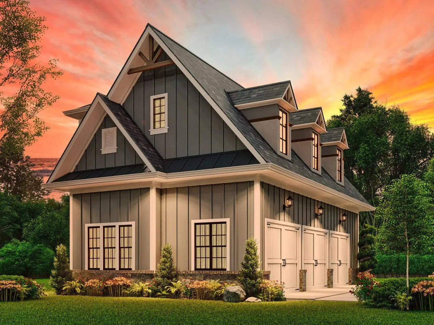 Spacious Garage with Ample Storage and Modern Design