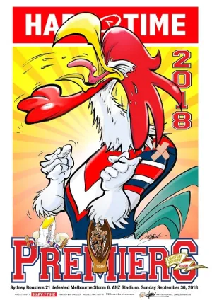 Sydney Roosters, 2018 NRL Premiers, Harv Time Poster