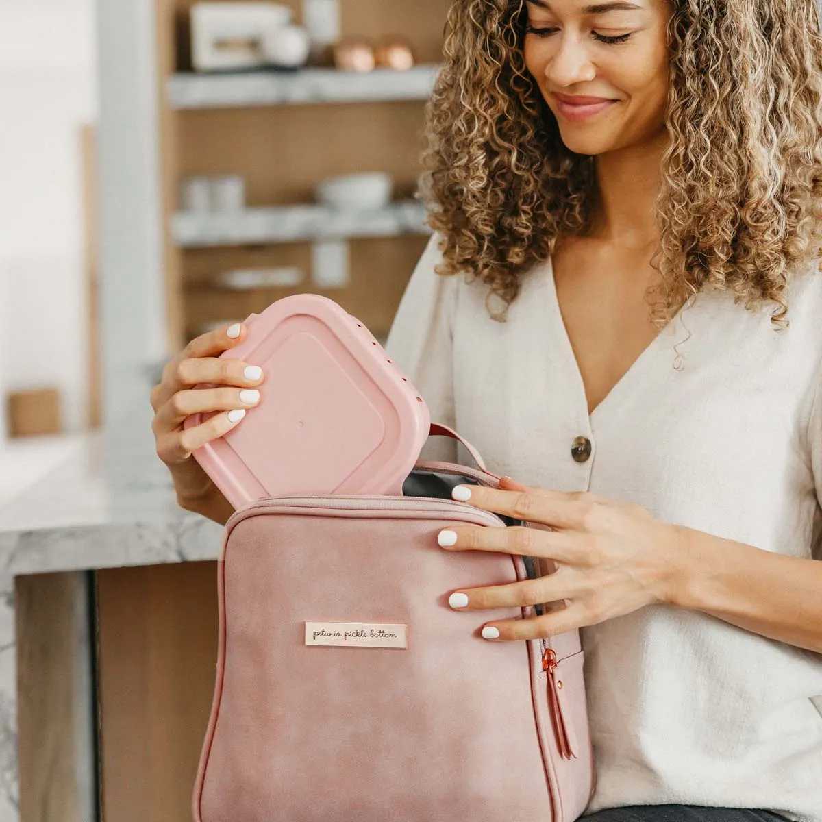 Tandem Bottle & Lunch Tote in Toffee Rose